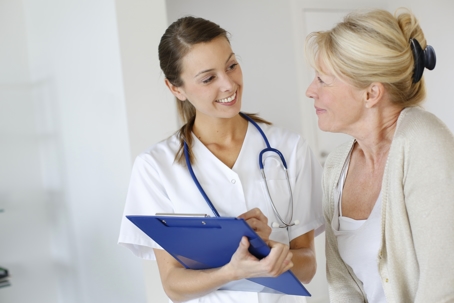 woman at the hospital